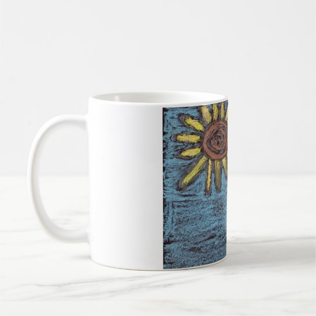 Barnkonst för CHOC - Solrosor för evigt Kaffemugg (Vänster)