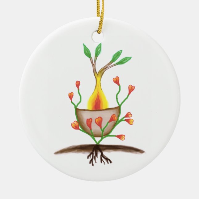 Barnkonst Julgransprydnad Keramik (Framsidan)