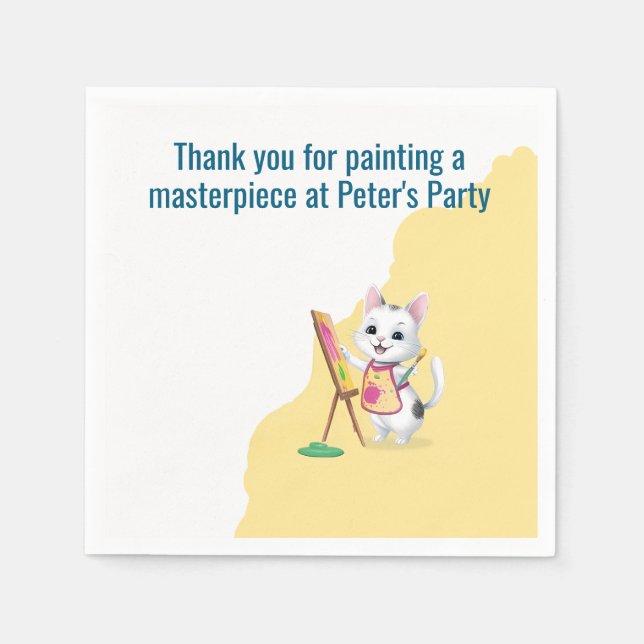 Barnkonst party barn som målar party pappersservett (Framsidan)