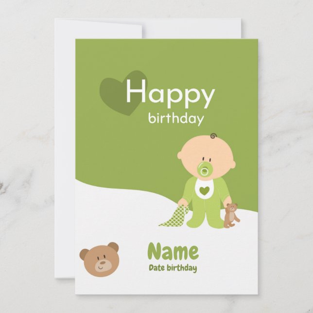 Barnkort för födelsedagar inbjudningar (Framsida)