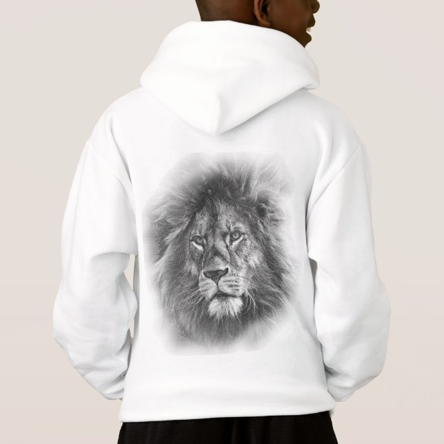 Barnlådor för Lejona Ansikte-baksida på djurförsök T Shirt (Baksida)