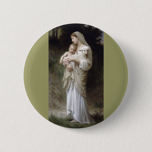 Barnlampa i Bouguereau Oskuld Dam Knapp (Framsida)