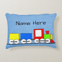 Barnleksak Ångtåg Kudde med namn