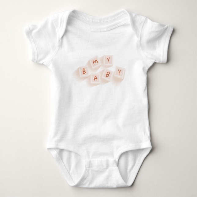 Barnleksaker Bokstäver Orange T Shirt (Framsida)