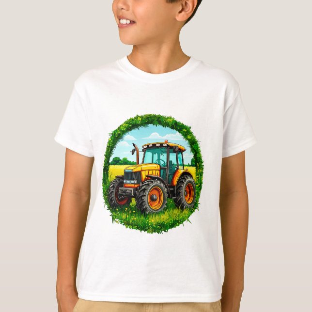 Barnleksdrevtraktor T Shirt (Framsida)