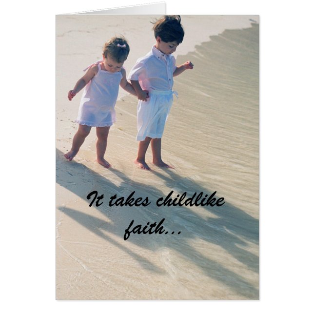 Barnliknande Faith Card Hälsningskort (Framsidan)
