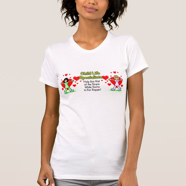 Barnliv "får Rid skjortan av för skräcken" Tee Shirt (Framsida)