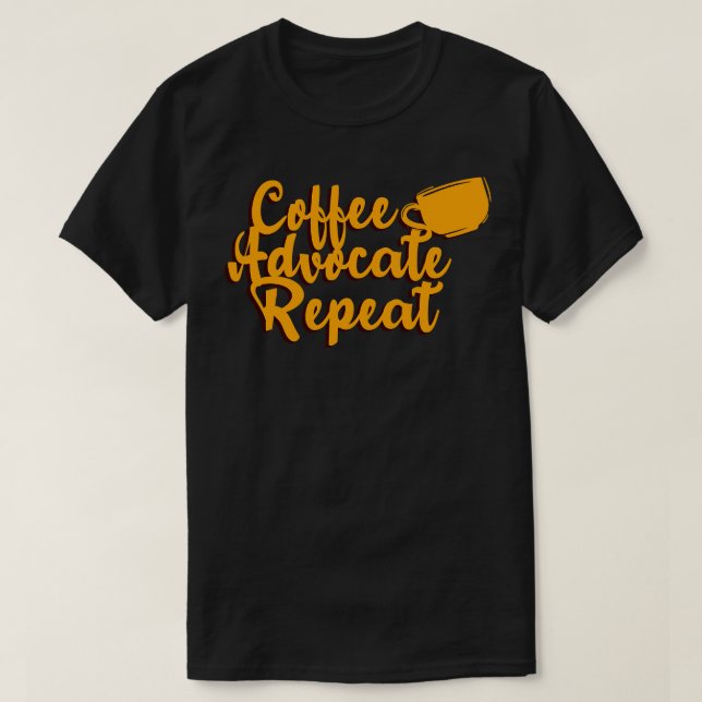 Barnlivets specielle kaffeadvokat Repeat T Shirt (Design framsida)