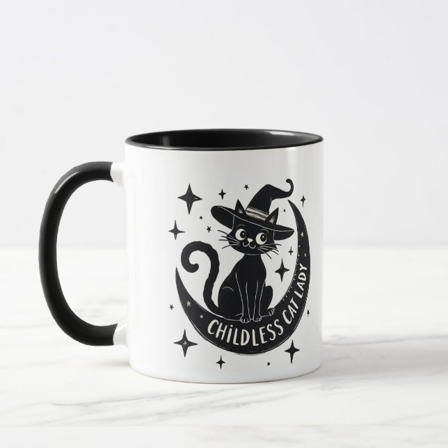 Barnlös Cat Dam Harris Walz Halloween Pastel Mugg (Vänster)