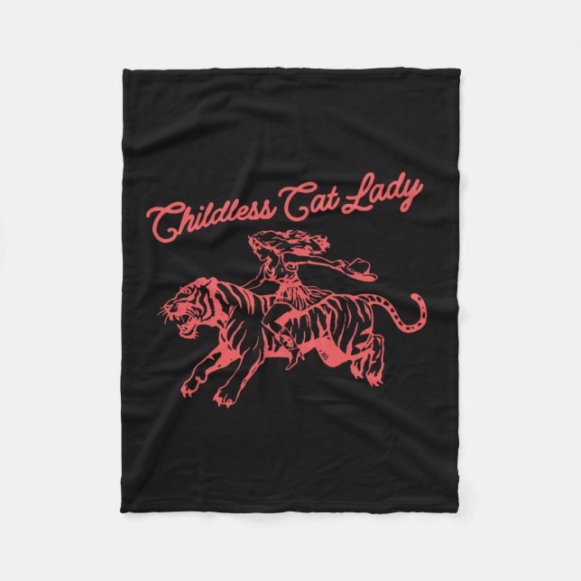 Barnlös Cat Dam Retro Cowboy Girl Fleecefilt (Framsidan)