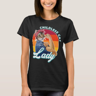 Barnlös Cat Dam T Shirt