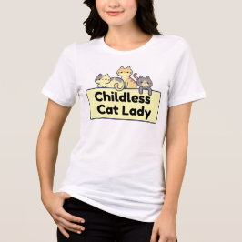 Barnlös Cat Dam T-Shirt