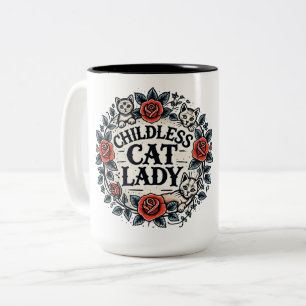 Barnlös Cat Dam Två-Tonad Mugg