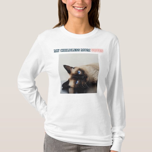 Barnlös Dam Pro-demokrati T Shirt (Framsida)