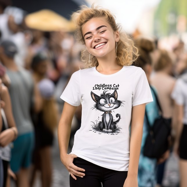 Barnlös Kat Dam Kampanj T Shirt (Skapare uppladdad)