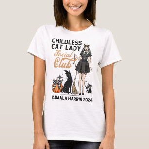 Barnlös Kat Dam Vote Halloween Witches Feminist T Shirt