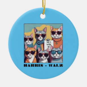 Barnlös katt dam barnlös katt dam för Kamal Julgransprydnad Keramik