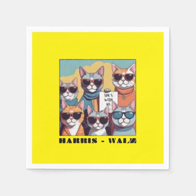 Barnlös katt dam barnlös katt dam för Kamal Pappersservett (Framsidan)