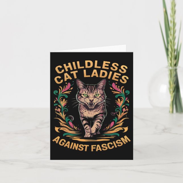 Barnlös katt Dam mot fascism 1 Kort (Framsida)
