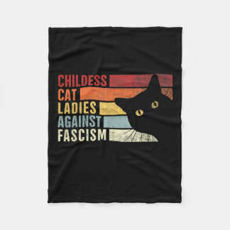 Barnlös katt Dam mot fascismen katt feminist Fleecefilt
