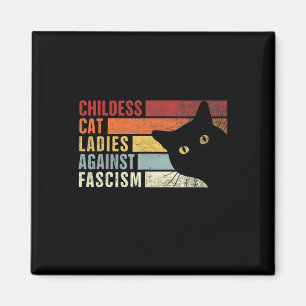 Barnlös katt Dam mot fascismen katt feminist Magnet