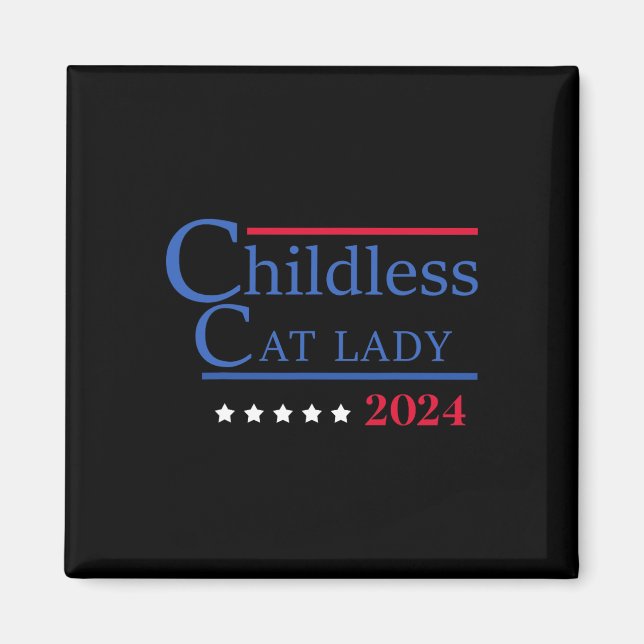Barnlös Kattdam 2024  Magnet (Framsidan)
