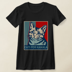 Barnlös kattdam dammsuger Kamala Harris 2024 T Shirt