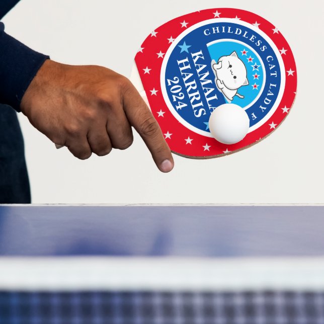 Barnlös kattdam för Kamala Harris Pingisracket (Insitu)