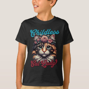 Barnlös kattdam Funny Cat Lover 3 T Shirt