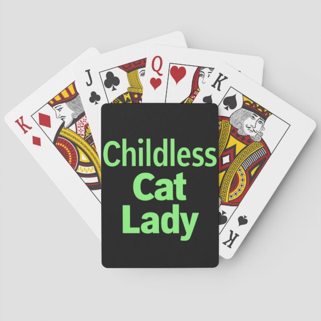 Barnlös kattdam Funny Vote 2024 Casinokort (Baksidan)