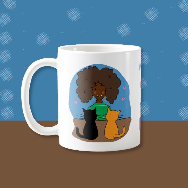 Barnlös Kattdam Mug Kaffemugg (Cute childless cat lady coffee mug . )