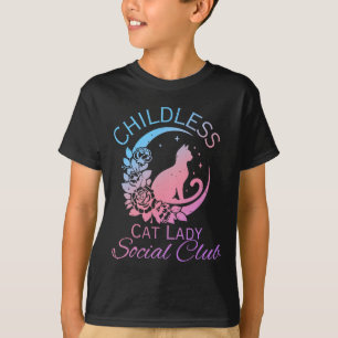 Barnlös kattdam social klubb meme katt Kamala T Shirt