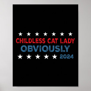 Barnlös kattdam visst rolig 2024 poster