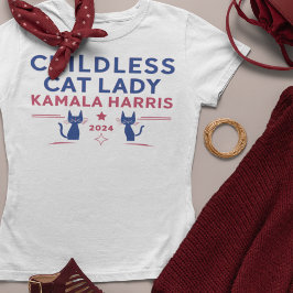 Barnlösa Cat Dam T-Shirt, Kamala Harris T Shirt