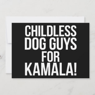 Barnlösa Hund för Kamala 2024 Inbjudningar
