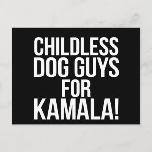 Barnlösa Hund för Kamala 2024 Vykort