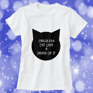 Barnlösa Katt Dam och stolthet över det T Shirt