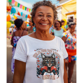Barnlösa Katt Dam Unite 2024-val T Shirt