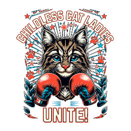 Barnlösa Katt Dam Unite 2024-val Tygkasse