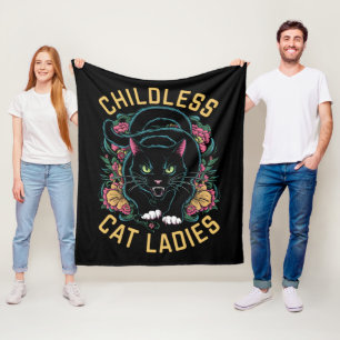 Barnlösa Kattdamer 2024 Feminist Fleecefilt