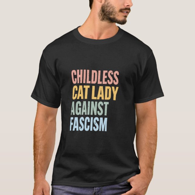 Barnlösa kattdamer kvinnor t shirt (Framsida)