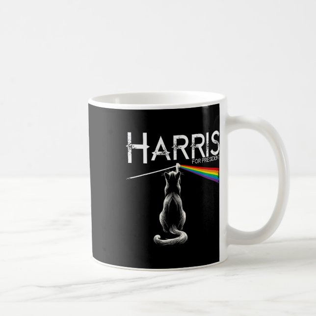 Barnlösa Kattdamer Rolig Kattdam  Kaffemugg (Höger)