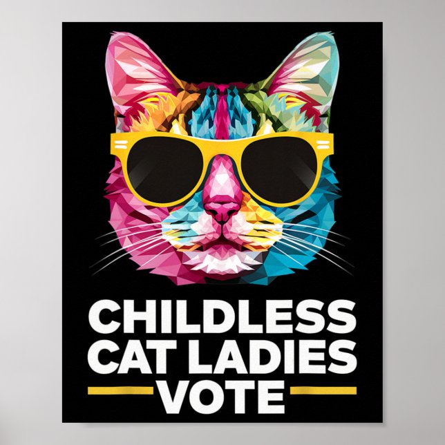 Barnlösa kattdamer röstar blått 1  poster (Framsidan)