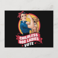 Barnlösa kattdamer röstar hund The Riveter Hund