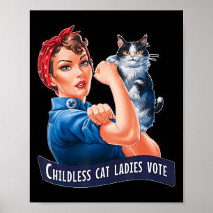 Barnlösa kattdamer röstar på Rosie Poster