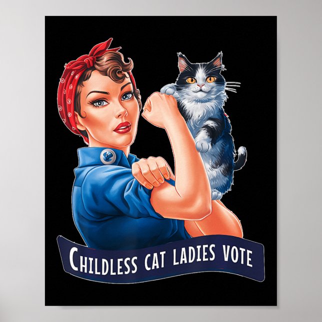 Barnlösa kattdamer röstar på Rosie Poster (Framsidan)