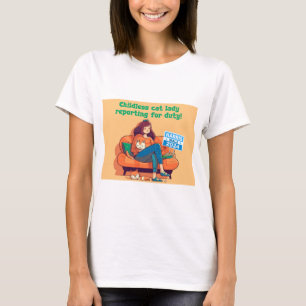 Barnlösa rapporter om Dam i T Shirt