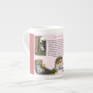 Barnminnena inspirerande benporslin mugg