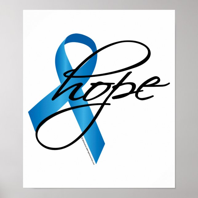 Barnmissbruk Ribbon Hope Poster (Framsidan)