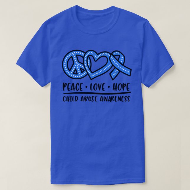 Barnmisshandel Förarförebyggande medvetandehöjande T Shirt (Design framsida)